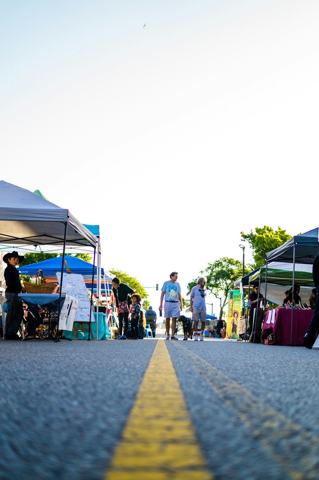 A line of visitors waiting to enter a Danish outdoor market hall
